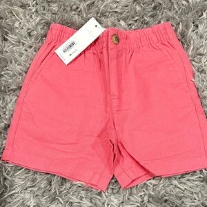 BNWT Janie and Jack Coral Linen Elastic Waist Shorts Size 3